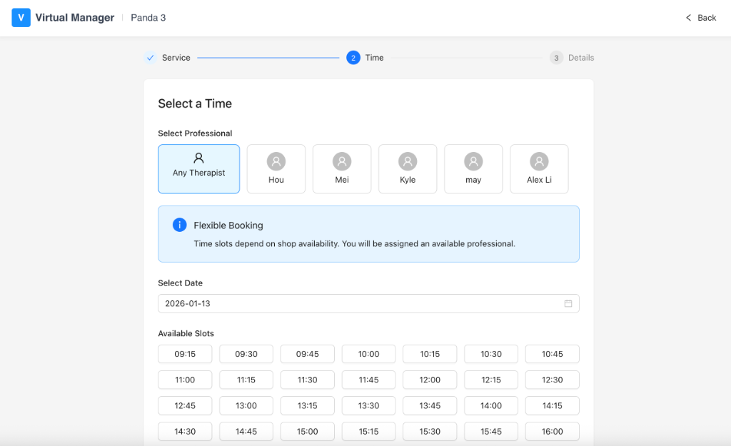 Seamless Booking